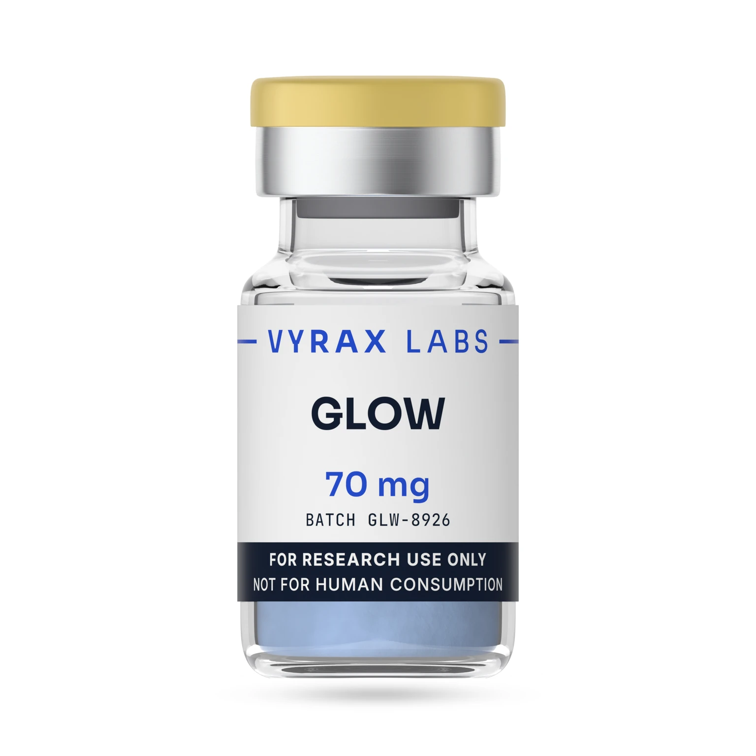GLOW 70mg research vial